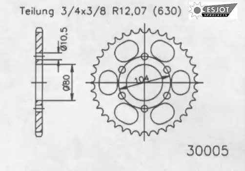 Voordeelprijs ESJOT - REAR STEEL 46T, 630 - Sprockets - Hoge kwaliteit